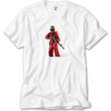 Z Zeplin Gta Robber In Red Suit Man Beyaz Tişört