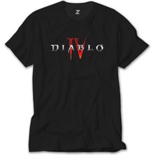 Z Zeplin Diablo Iv Logo Siyah Tişört