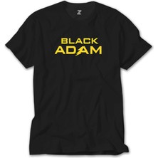 Z Zeplin Black Adam Yellow Text Siyah Tişört
