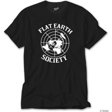 Z Zeplin Flat Eart Socıety Siyah Tişört