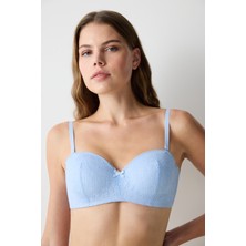 Lotus Lace Dantel Mavi  Sütyen