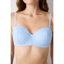 Lotus Lace Dantel Mavi  Sütyen