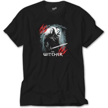 Z Zeplin The Witcher Season 2 Geralt Moon Siyah Tişört