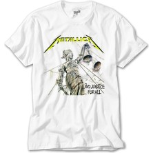 Z Zeplin Metallica And Justice For All Beyaz Tişört
