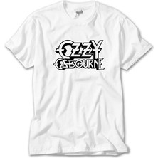 Z Zeplin Ozzy Osbounre Logo Beyaz Tişört