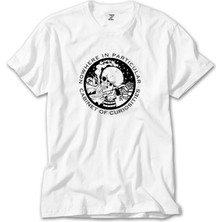 Z Zeplin Cabinet Of Curiosities Black Skull Beyaz Tişört