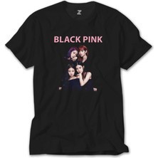 Z Zeplin Blackpink Siluet Siyah Tişört