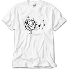 Z Zeplin Opeth Logo Classic 2 Beyaz Tişört