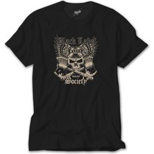 Z Zeplin Black Label Society Skull Classic Siyah Tişört