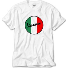 Z Zeplin Vespa Logo Beyaz Tişört