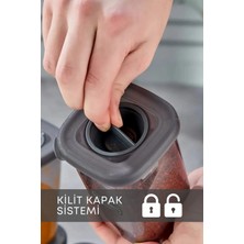 Codemfire 8'Li Kaşıklı, Yapışkanlı, Standlı 400 Ml Baharatlık Seti Füme