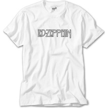 Z Zeplin LED Zeppelin Logo 2 Beyaz Tişört