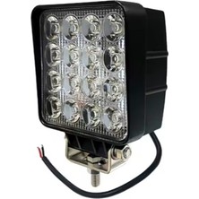 Reycar 16 LED Kare 9-48 Volt 48 Watt IP67 Çalışma Lambası