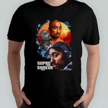 Pixxa Tupac 2pac  Pamuklu Bisiklet Yaka T-Shirt Model 6