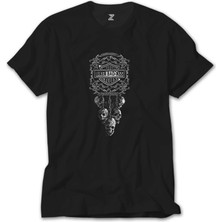 Z Zeplin Motorcycle Club Skull Siyah Tişört