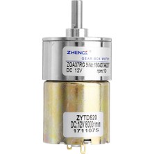 ZGA37RG 12V 37MM 10RPM Redüktörlü Dc Motor Metal Dişli Yüksek Tork Kuvvet Robot Oyuncak Rc Araba