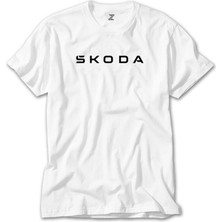 Z Zeplin Skoda Text Beyaz Tişört