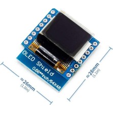 Wemos D1 Mini OLED Shield Modül 64X48 Pixel LCD Wireless Wifi Iot