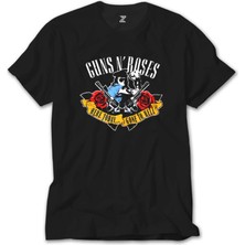 Z Zeplin Guns N' Roses Gone To Hell Siyah Tişört