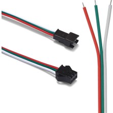3 Pin Jst Sm 10CM Kablo Çifti Erkek Dişi Bağlantı Soketi LED Konnektör Şerid LED RGBWS2812B WS2811