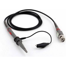 P6100 Osiloskop Probu 100MHZ X1 X10 Kazanç Anahtarlı Dc 300 / 600V Catıı Bnc 1 Metre Kablo Skop