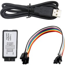 USB Lojik Analizör  24 Mhz 8 Kanal - Spı I2C Uart Can DMX512 Profesyonel Data Inceleme Debug Aracı