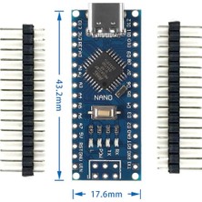 Arduino Nano 3.0 Type C ATMEGA328 CH340 Açık Kaynak Kod Yazılım Geliştirme Eğitim Kartı