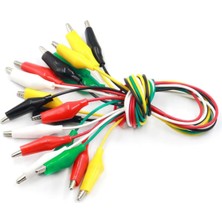 50CM Krokodil Soketli Kablo Çift Taraflı Timsah Kıskaç Atlama Jumper Tel Test Prototip