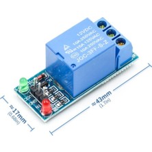 Belirtilmemiş 1 Kanal 12V Röle Modül AC 250V 10A Arduino ile Yüksek Performanslı Elektronik Devre Elemanı