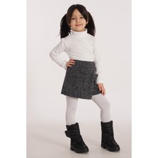 Zepkids Fiyonk Detaylı Siyah Renk Kız Çocuk Etekli Takım