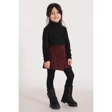 Zepkids Fiyonk Detaylı Kırmızı Renk Kız Çocuk  Etekli Takım