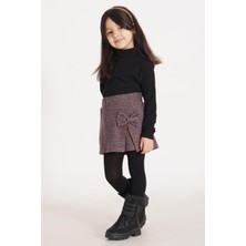 Zepkids Fiyonk Detaylı Pembe Renk Kız Çocuk Etekli Takım