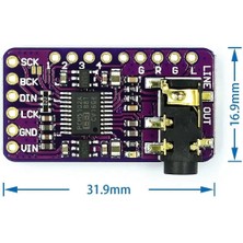 PCM5102A Dac Modül Iıs Ses Kartı Müzik Üretici Dijital Analog Dönüştürücü Raspberry Pi ESP32