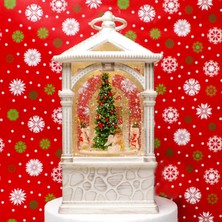 Piraye Gift Nostaljik Hareketli Yılbaşı Temalı Işıklı Müzikli Kar Küresi