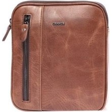 Grande Erkek Hakiki Deri Çapraz Askılı Çanta Kahve 6550