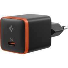 Spigen 30W USB-C Ultra Mini Hızlı Şarj Aleti Samsung PPS / Isı Düşürücü GaN Destekli Akım Korumalı Güç Adaptörü iPhone & Android & iPad & MacBook Type-C Black- ACH08448