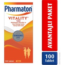 Pharmaton Vitality 100 Tablet - Ginseng G115, Multivitamin ve Mineraller