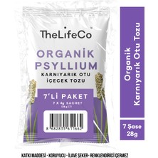 TheLifeCo Organik Psyllium - Karnıyarık Otu İçecek Tozu 4g x 7 Adet Şase