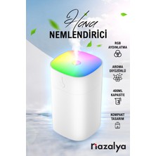 Nazalya 400 ml Gri Ultrasonik Hava Nemlendirici Buhar Makinesi ve Aroma Difüzörü