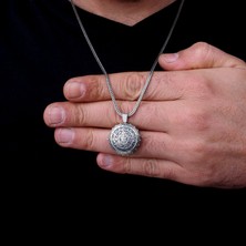 Tesbih Sepetim 925 Ayar Gümüş Hz Süleyman Mührü Model Muska Kabı Kolye