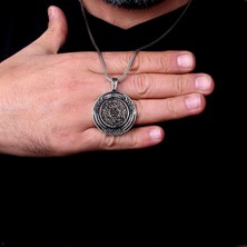 Tesbih Sepetim 925 Ayar Gümüş Hz Süleyman Mührü Model Kolye