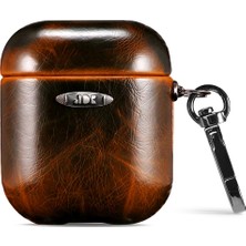 Airpods 1 / 2 Için Yağ Balmumu Deri Dokusu Kulaklık Kılıfı (Yurt Dışından)