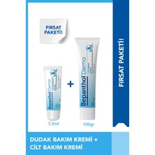 Bepanthol Cilt Kremi 100 gr + Dudak Kremi 7,5 ml l Avantajlı Günlük Bakım Seti