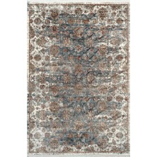 Royal Halı Diva DZ04B Mavi Multi Viskon Akrilik Yumuşak Dokulu Otantik Etnik Halı