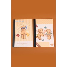 Yoyoso Teddy Island A5  Çizgili Defter 40 Yaprak