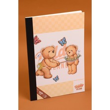 Yoyoso Teddy Island A5  Çizgili Defter 40 Yaprak