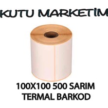 100X100 Barkod- 500 Sarım - Termal Etiket - Kargo Etiketi - Ambalaj - Kutumarketim