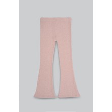 Flare Fitilli Ispanyol Paça Kız Çocuk Açık Pembe Pantolon