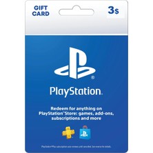 HemenOyun Playstation Network Usa 3 USD Gift Card Psn Dolar Hediye Kartı - United States