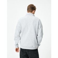 Erkek Sweatshirt Yarım Fermuarlı % 100 Pamuk Tiftiklenme Yapmaz.